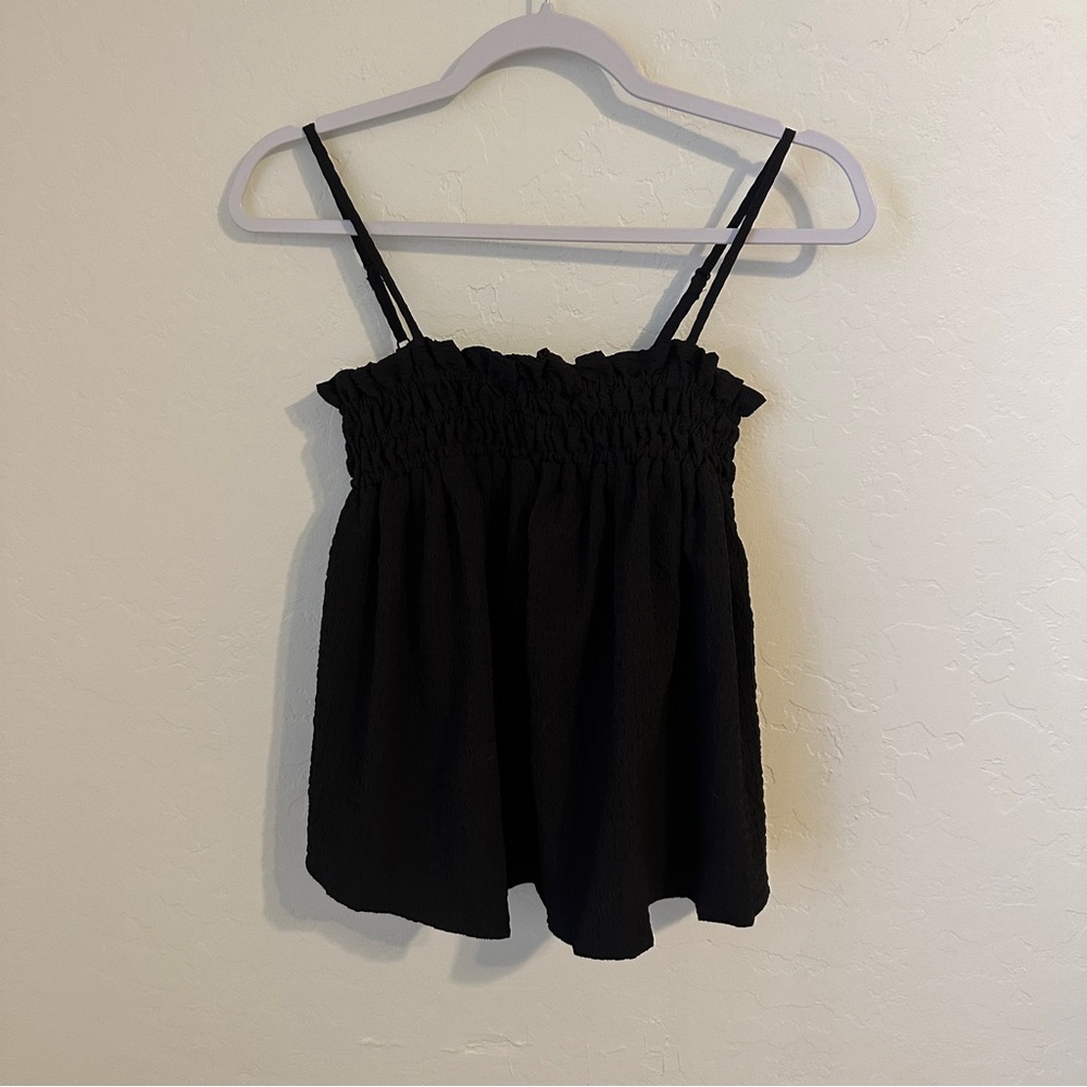 Asos Black‎ Spaghetti Strap Baby Doll Blouse Size 4